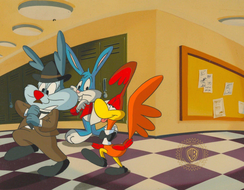 Tiny Toons Original Production Cel: Calamity, Buster Bunny, and Little Beeper - Choice Fine Art