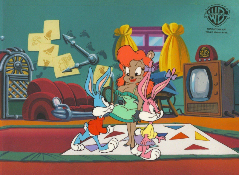 Tiny Toons Original Production Cel: Julie Bruin, Buster Bunny, and Babs Bunny - Choice Fine Art