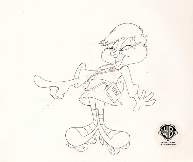 Tiny Toons Original Production Cel With Matching Drawing: Babs Bunny - Choice Fine Art