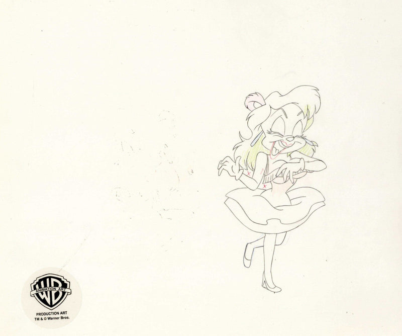 Tiny Toons Original Production Cel With Matching Drawing: Julie Bruin - Choice Fine Art