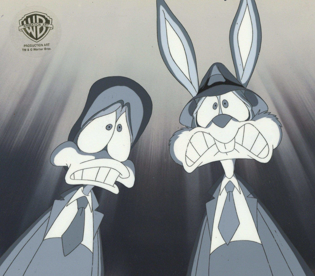 Tiny Toons Original Production Cel with Matching Drawing: Plucky Duck and Buster Bunny - Choice Fine Art