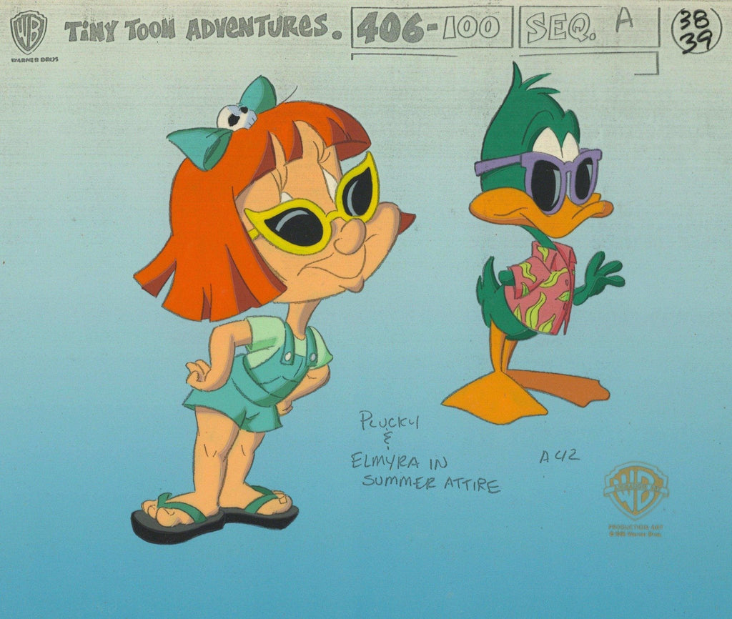 Tiny Toons Original Production Color Call Out Set: Elmyra and Plucky Duck - Choice Fine Art