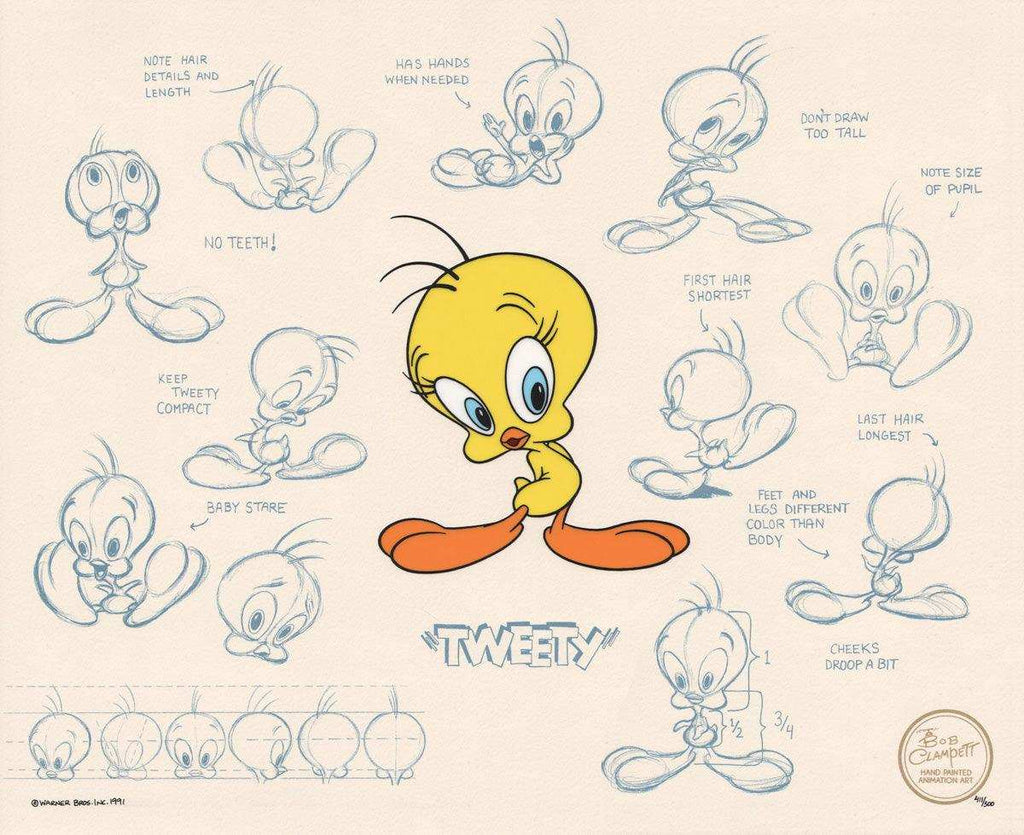 Tweety Bird Model Sheet - Choice Fine Art