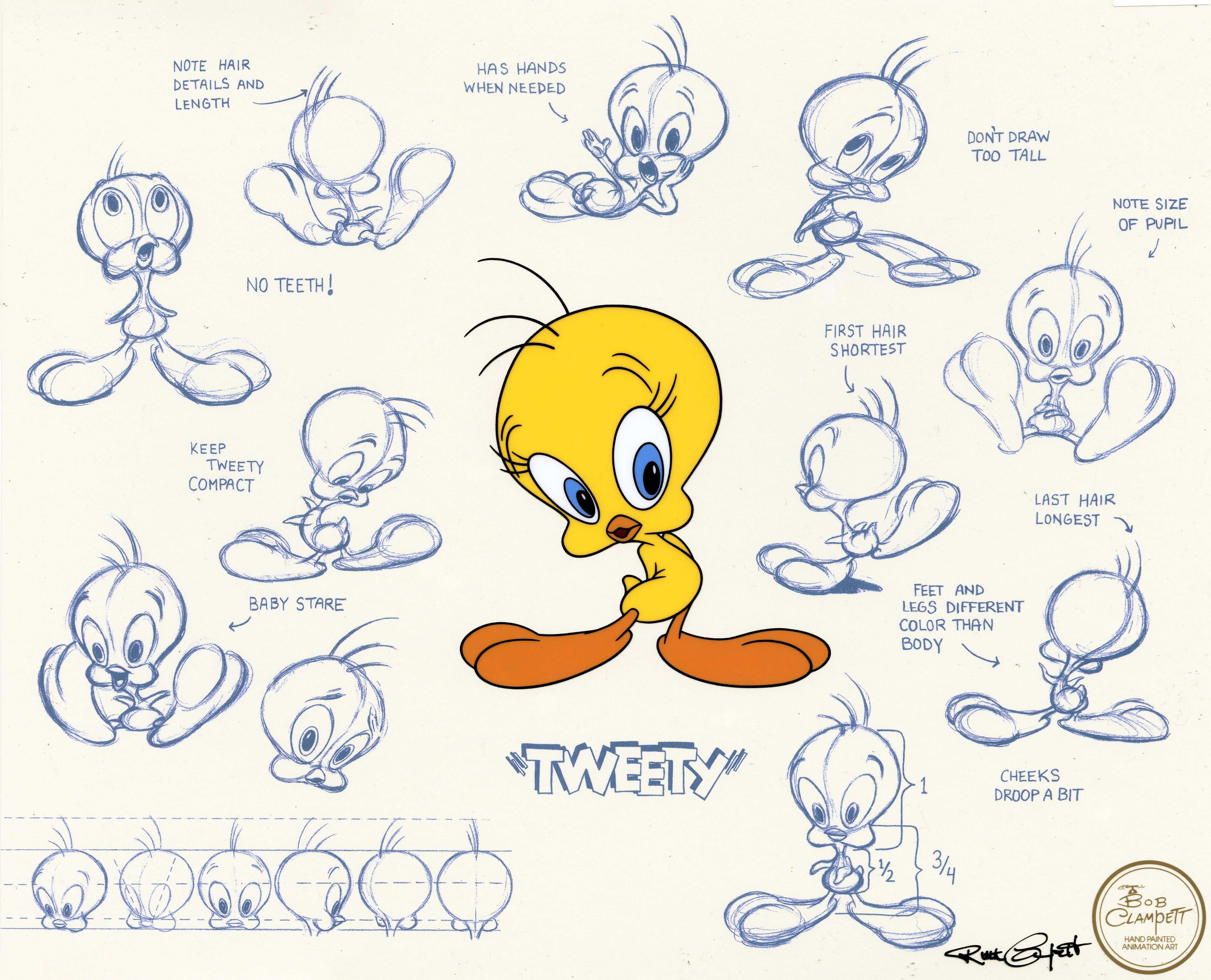 Tweety Model Sheet – Choice Fine Art