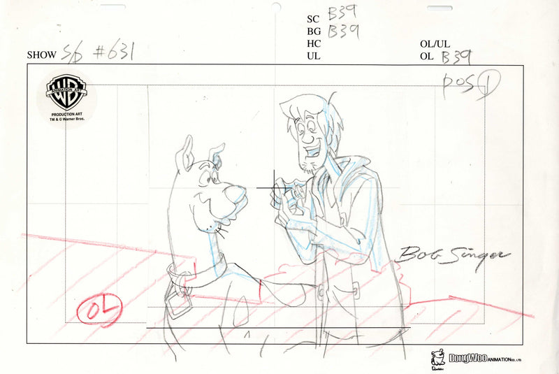 What's New Scooby-Doo? Original Production Drawing: Scooby and Shaggy - Choice Fine Art