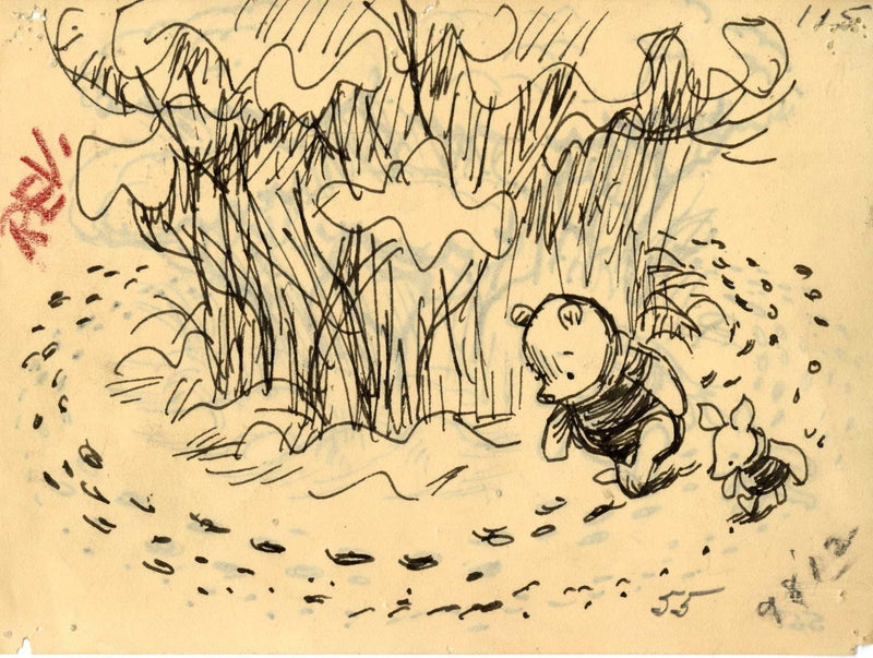 Winnie the Pooh and Tigger Too, Original Storyboard: Pooh and Piglet - Choice Fine Art