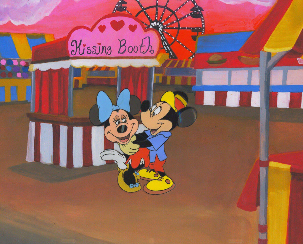 Wonderful World of Color Original Production Cel: Mickey and Minnie Mouse Original Production Cel Walt Disney Studio Art 